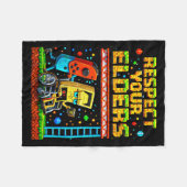 Respect Your Elders Retro Gaming Funny Gamer Contr Fleece Deken (Voorkant (Horizontaal))