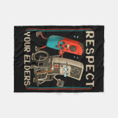 Respect Your Elders Retro Gaming Funny Gamer Contr Fleece Deken (Voorkant (Horizontaal))