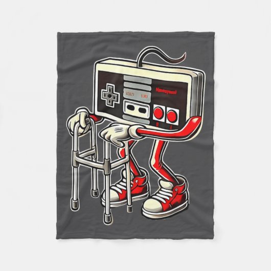 Respect Your Elders Retro Gaming Funny Gamer Contr Fleece Deken (Voorkant)