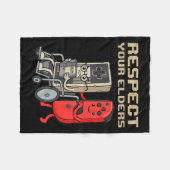 Respect Your Elders Retro Gaming Funny Gamer Contr Fleece Deken (Voorkant (Horizontaal))