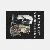 Respect Your Elders Retro Gaming Funny Gamer Contr Fleece Deken (Voorkant (Horizontaal))