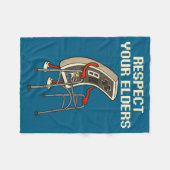 Respect Your Elders Retro Gaming Funny Gamer Contr Fleece Deken (Voorkant (Horizontaal))