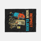 Respect Your Elders Retro Gaming Funny Gamer Contr Fleece Deken (Voorkant (Horizontaal))