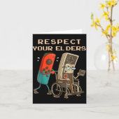 Respect Your Elders Retro Gaming Funny Gamer Contr Kaart (Gele Bloem)