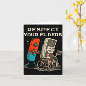 Respect Your Elders Retro Gaming Funny Gamer Contr Kaart (Gele Bloem)