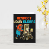 Respect Your Elders Retro Gaming Funny Gamer Contr Kaart (Gele Bloem)