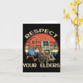 Respect Your Elders Retro Gaming Funny Gamer Contr Kaart (Gele Bloem)