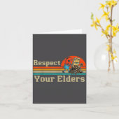 Respect Your Elders Retro Gaming Funny Gamer Contr Kaart (Gele Bloem)