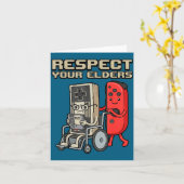 Respect Your Elders Retro Gaming Funny Gamer Contr Kaart (Gele Bloem)