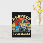 Respect Your Elders Retro Gaming Funny Gamer Contr Kaart (Gele Bloem)