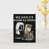 Respect Your Elders Retro Gaming Funny Gamer Contr Kaart (Gele Bloem)