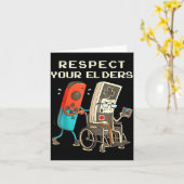 Respect Your Elders Retro Gaming Funny Gamer Contr Kaart (Gele Bloem)