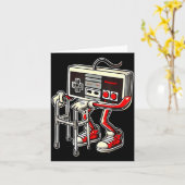 Respect Your Elders Retro Gaming Funny Gamer Contr Kaart (Gele Bloem)