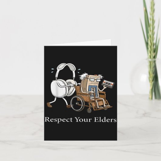Respect Your Elders Retro Gaming Funny Gamer Contr Kaart (Voorkant)
