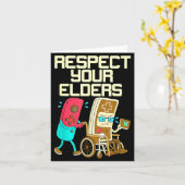 Respect Your Elders Retro Gaming Funny Gamer Contr Kaart (Gele Bloem)