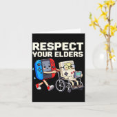 Respect Your Elders Retro Gaming Funny Gamer Contr Kaart (Gele Bloem)