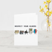Respect Your Elders Retro Gaming Funny Gamer Contr Kaart (Gele Bloem)