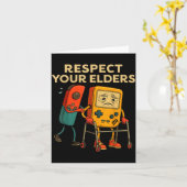 Respect Your Elders Retro Gaming Funny Gamer Contr Kaart (Gele Bloem)