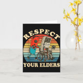 Respect Your Elders Retro Gaming Funny Gamer Contr Kaart (Gele Bloem)