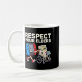 Respect Your Elders Retro Gaming Funny Gamer Contr Koffiemok (Links)