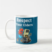 Respect Your Elders Retro Gaming Funny Gamer Contr Koffiemok (Links)