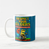 Respect Your Elders Retro Gaming Funny Gamer Contr Koffiemok (Links)
