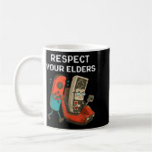 Respect Your Elders Retro Gaming Funny Gamer Contr Koffiemok (Links)