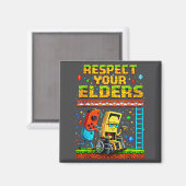 Respect Your Elders Retro Gaming Funny Gamer Contr Magneet (Voorkant / Achterkant)