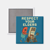 Respect Your Elders Retro Gaming Funny Gamer Contr Magneet (Voorkant / Achterkant)