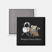 Respect Your Elders Retro Gaming Funny Gamer Contr Magneet (Voorkant / Achterkant)