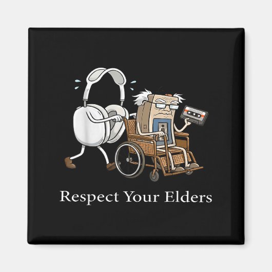 Respect Your Elders Retro Gaming Funny Gamer Contr Magneet (Voorkant)
