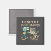 Respect Your Elders Retro Gaming Funny Gamer Contr Magneet (Voorkant / Achterkant)