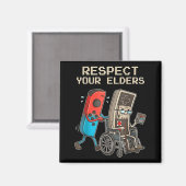 Respect Your Elders Retro Gaming Funny Gamer Contr Magneet (Voorkant / Achterkant)