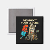 Respect Your Elders Retro Gaming Funny Gamer Contr Magneet (Voorkant / Achterkant)