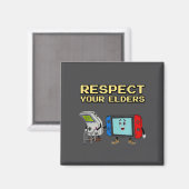 Respect Your Elders Retro Gaming Funny Gamer Contr Magneet (Voorkant / Achterkant)