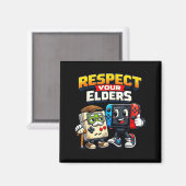 Respect Your Elders Retro Gaming Funny Gamer Contr Magneet (Voorkant / Achterkant)