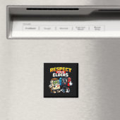 Respect Your Elders Retro Gaming Funny Gamer Contr Magneet (Insitu (Vaatwasser))