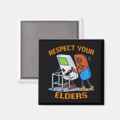 Respect Your Elders Retro Gaming Funny Gamer Contr Magneet (Voorkant / Achterkant)