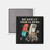 Respect Your Elders Retro Gaming Funny Gamer Contr Magneet (Voorkant / Achterkant)