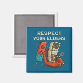 Respect Your Elders Retro Gaming Funny Gamer Contr Magneet (Voorkant / Achterkant)