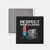Respect Your Elders Retro Gaming Funny Gamer Contr Magneet (Voorkant / Achterkant)