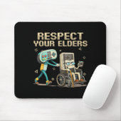 Respect Your Elders Retro Gaming Funny Gamer Contr Muismat (Met muis)