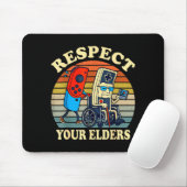 Respect Your Elders Retro Gaming Funny Gamer Contr Muismat (Met muis)
