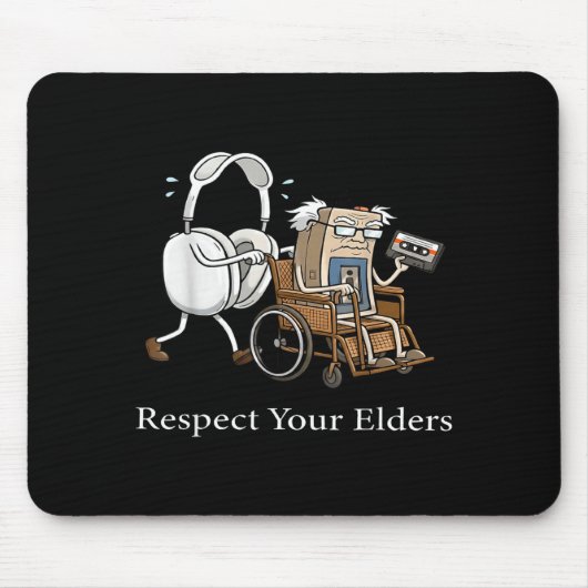 Respect Your Elders Retro Gaming Funny Gamer Contr Muismat (Voorkant)