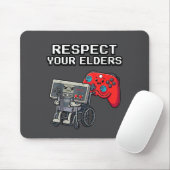 Respect Your Elders Retro Gaming Funny Gamer Contr Muismat (Met muis)