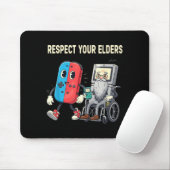 Respect Your Elders Retro Gaming Funny Gamer Contr Muismat (Met muis)
