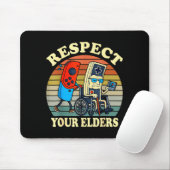 Respect Your Elders Retro Gaming Funny Gamer Contr Muismat (Met muis)