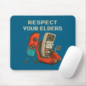 Respect Your Elders Retro Gaming Funny Gamer Contr Muismat (Met muis)