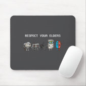 Respect Your Elders Retro Gaming Funny Gamer Contr Muismat (Met muis)