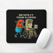 Respect Your Elders Retro Gaming Funny Gamer Contr Muismat (Met muis)
